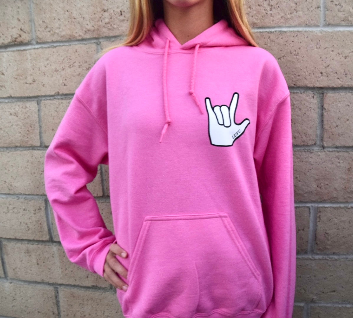 Pink Palm Hoodie