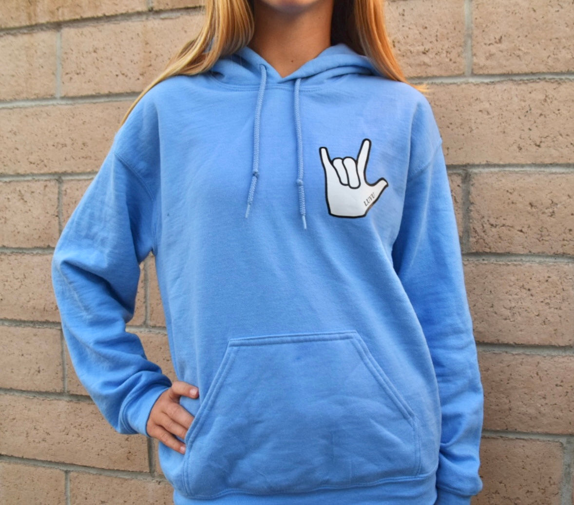Blue Palm Hoodie