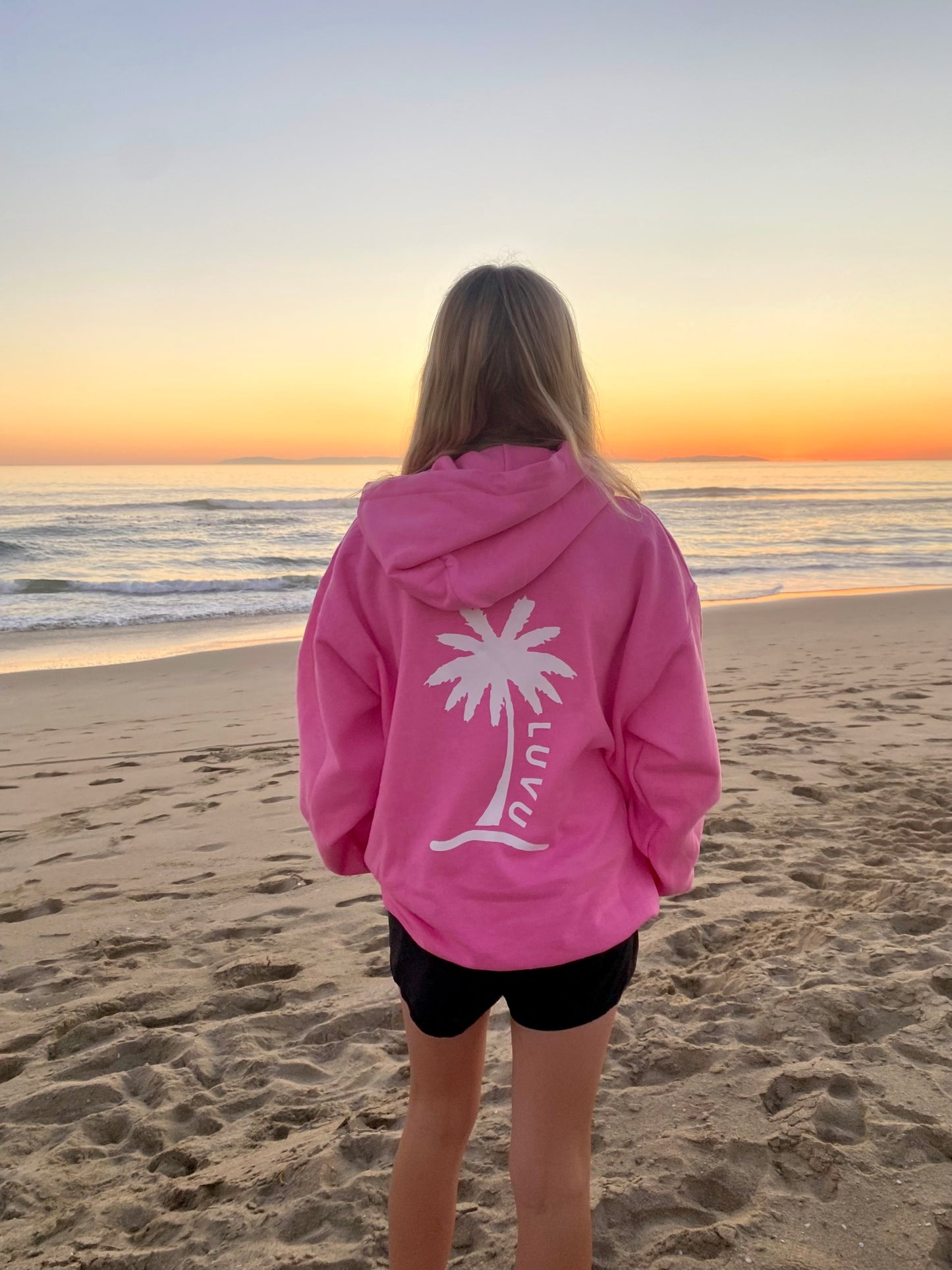 Pink Palm Hoodie