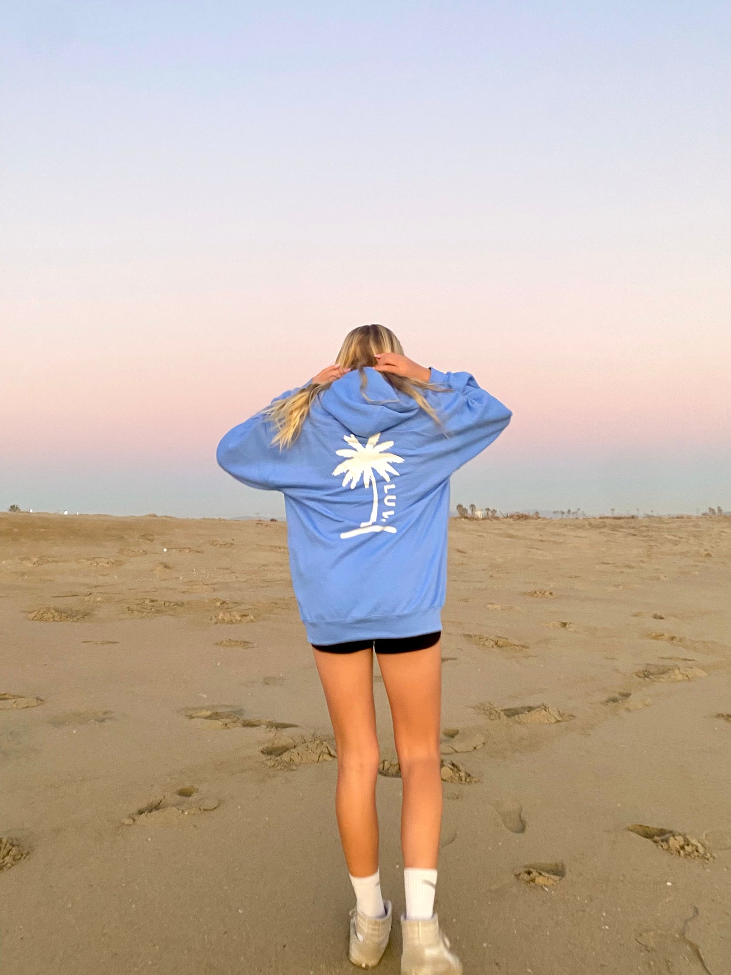 Blue Palm Hoodie